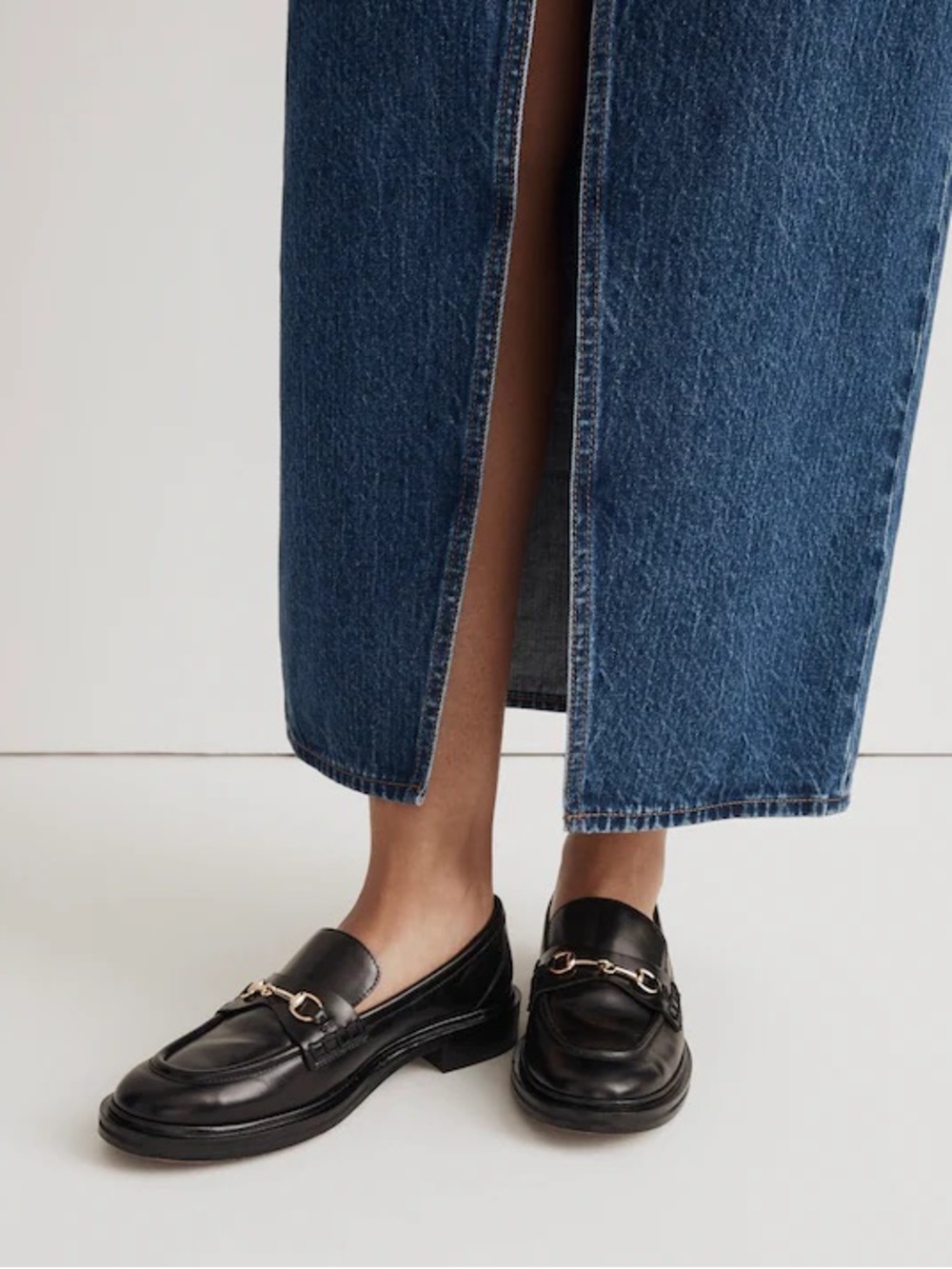 Madewell Vernon Bit Black Leather Loafer